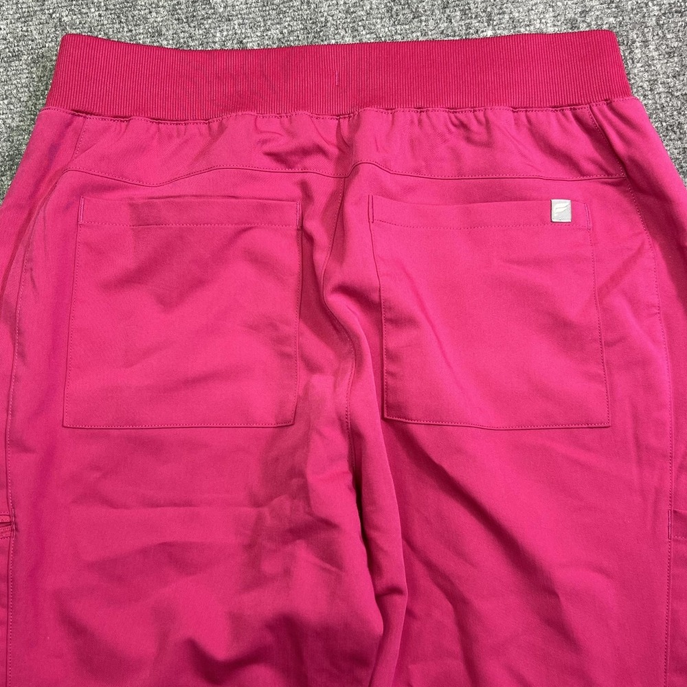 Fabletics Jogger Pants Womens M Pink Woven Elastic Waist Pockets Stretch Lounge - Picture 6 of 14